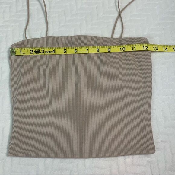 LOVE TREE Cropped Tank Top Tan Size Small - Picture 6 of 6